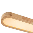 Load image into Gallery viewer, LightFixturesUSA-Natural Wood Long Oval Dimmable Flush Mount Light-Ceiling Light-Included Control (3000K-6000K)-