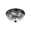 Load image into Gallery viewer, LightFixturesUSA - Oil Rubbed Bronze Fluted Glass Flush Mount Ceiling Light - Ceiling Light - Oil Rubbed Bronze -