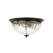 Load image into Gallery viewer, LightFixturesUSA - Oil Rubbed Bronze Fluted Glass Flush Mount Ceiling Light - Ceiling Light - Oil Rubbed Bronze -