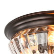 Load image into Gallery viewer, LightFixturesUSA - Oil Rubbed Bronze Fluted Glass Flush Mount Ceiling Light - Ceiling Light - Oil Rubbed Bronze -