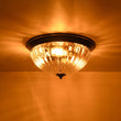 Load image into Gallery viewer, LightFixturesUSA - Oil Rubbed Bronze Fluted Glass Flush Mount Ceiling Light - Ceiling Light - Oil Rubbed Bronze -