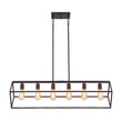 Load image into Gallery viewer, LightFixturesUSA - Oil Rubbed Bronze Geometric Cage Island Chandelier - Chandelier - 6 - Light -