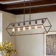 Load image into Gallery viewer, LightFixturesUSA - Oil Rubbed Bronze Geometric Cage Island Chandelier - Chandelier - 6 - Light -