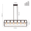 Load image into Gallery viewer, LightFixturesUSA - Oil Rubbed Bronze Geometric Cage Island Chandelier - Chandelier - 6 - Light -