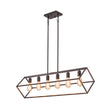 Load image into Gallery viewer, LightFixturesUSA - Oil Rubbed Bronze Geometric Cage Island Chandelier - Chandelier - 6 - Light -