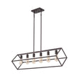 Load image into Gallery viewer, LightFixturesUSA - Oil Rubbed Bronze Geometric Cage Island Chandelier - Chandelier - 6 - Light -