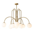 Load image into Gallery viewer, LightFixturesUSA - (OpenBox) 10 - Light Frosted Glass Globe Bubble Chandelier - Chandelier - Black -