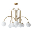 Load image into Gallery viewer, LightFixturesUSA - (OpenBox) 10 - Light Frosted Glass Globe Bubble Chandelier - Chandelier - Black -