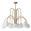 Load image into Gallery viewer, LightFixturesUSA - (OpenBox) 10 - Light Frosted Glass Globe Bubble Chandelier - Chandelier - Black -