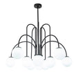 Load image into Gallery viewer, LightFixturesUSA - (OpenBox) 10 - Light Frosted Glass Globe Bubble Chandelier - Chandelier - Black -