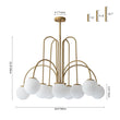 Load image into Gallery viewer, LightFixturesUSA - (OpenBox) 10 - Light Frosted Glass Globe Bubble Chandelier - Chandelier - Chrome -