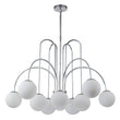 Load image into Gallery viewer, LightFixturesUSA - (OpenBox) 10 - Light Frosted Glass Globe Bubble Chandelier - Chandelier - Chrome -