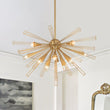 Load image into Gallery viewer, LightFixturesUSA - (OpenBox) 10 - Light Geometric Sputnik Sunburst Chandelier - Chandelier - Brass -
