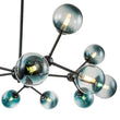 Load image into Gallery viewer, LightFixturesUSA - (OpenBox) 15 - Light Blue Glass Globe Bubble Sputnik Branch Chandelier - Chandelier - Black -