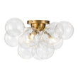 Load image into Gallery viewer, LightFixturesUSA - (OpenBox) 3 - Light Brass Cluster Clear Glass Globe Bubble Ceiling Light - Ceiling Light - Brass -
