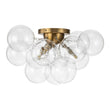 Load image into Gallery viewer, LightFixturesUSA - (OpenBox) 3 - Light Brass Cluster Clear Glass Globe Bubble Ceiling Light - Ceiling Light - Brass -