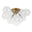 Load image into Gallery viewer, LightFixturesUSA - (OpenBox) 3 - Light Brass Cluster Clear Glass Globe Bubble Ceiling Light - Ceiling Light - Brass -