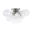 Load image into Gallery viewer, LightFixturesUSA - (OpenBox) 3 - Light Brass Cluster Clear Glass Globe Bubble Ceiling Light - Ceiling Light - Nickel -