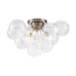 Load image into Gallery viewer, LightFixturesUSA - (OpenBox) 3 - Light Brass Cluster Clear Glass Globe Bubble Ceiling Light - Ceiling Light - Nickel -