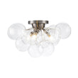 Load image into Gallery viewer, LightFixturesUSA - (OpenBox) 3 - Light Brass Cluster Clear Glass Globe Bubble Ceiling Light - Ceiling Light - Nickel -