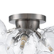 Load image into Gallery viewer, LightFixturesUSA - (OpenBox) 3 - Light Brass Cluster Clear Glass Globe Bubble Ceiling Light - Ceiling Light - Nickel -