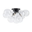 Load image into Gallery viewer, LightFixturesUSA - (OpenBox) 3 - Light Brass Cluster Clear Glass Globe Bubble Ceiling Light - Ceiling Light - Nickel -