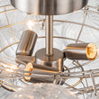 Load image into Gallery viewer, LightFixturesUSA - (OpenBox) 3 - Light Cluster Ribbed Glass Bubble Semi Flush Chandelier - Chandelier - Nickel - 3 - Lt