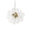 Load image into Gallery viewer, LightFixturesUSA - (OpenBox) 6 - Light Dimmable Brass Cluster Clear Glass Bubble Sphere Chandelier - Chandelier - Brass -