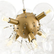 Load image into Gallery viewer, LightFixturesUSA - (OpenBox) 6 - Light Dimmable Brass Cluster Clear Glass Bubble Sphere Chandelier - Chandelier - Brass -
