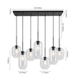 Load image into Gallery viewer, LightFixturesUSA - (OpenBox) 7 - light Kitchen Island Cluster Pendant Chandelier - Chandelier - Black -