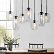 Load image into Gallery viewer, LightFixturesUSA - (OpenBox) 7 - light Kitchen Island Cluster Pendant Chandelier - Chandelier - Black -