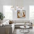 Load image into Gallery viewer, LightFixturesUSA - (OpenBox) 7 - light Kitchen Island Cluster Pendant Chandelier - Chandelier - Black -