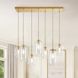 Load image into Gallery viewer, LightFixturesUSA - (OpenBox) 7 - light Kitchen Island Cluster Pendant Chandelier - Chandelier - Brass -