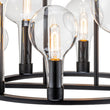 Load image into Gallery viewer, LightFixturesUSA - (OpenBox) 8 - Light Glass Globe Wagon Wheel Chandelier - Chandelier - Black -