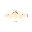 Load image into Gallery viewer, LightFixturesUSA - (OpenBox) Bloom Brass Frosted Glass Bubble Semi Flush Chandelier - Chandelier - Brass -