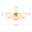 Load image into Gallery viewer, LightFixturesUSA - (OpenBox) Blossom 12 - Light Opal Glass Bubble Semi Flush Chandelier - Chandelier - 12 - Lt - Brass