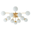 Load image into Gallery viewer, LightFixturesUSA - (OpenBox) Blossom 12 - Light Opal Glass Bubble Semi Flush Chandelier - Chandelier - 12 - Lt - Brass