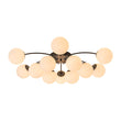 Load image into Gallery viewer, LightFixturesUSA - (OpenBox) Blossom 12 - Light Opal Glass Bubble Semi Flush Chandelier - Chandelier - 12 - Lt - Semi Flush - Black