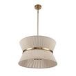 Load image into Gallery viewer, LightFixturesUSA - (OpenBox) Boho 2 - Tier Woven Thread Tapered Drum Pendant Light - Chandelier - Black - Large -
