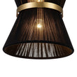 Load image into Gallery viewer, LightFixturesUSA - (OpenBox) Boho 2 - Tier Woven Thread Tapered Drum Pendant Light - Chandelier - Black - Large -