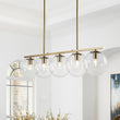 Load image into Gallery viewer, LightFixturesUSA - (OpenBox) Brass 5 - Light Glass Globe Linear Pendant - Chandelier -