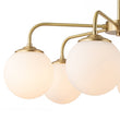 Load image into Gallery viewer, LightFixturesUSA - (OpenBox) Brass 6 - Light Milky White Globe Round Chandelier - Chandelier - 6 - Lt - Brass
