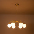 Load image into Gallery viewer, LightFixturesUSA - (OpenBox) Brass 6 - Light Milky White Globe Round Chandelier - Chandelier - 6 - Lt - Brass