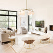 Load image into Gallery viewer, LightFixturesUSA - (OpenBox) Brass 6 - Light Milky White Globe Round Chandelier - Chandelier - 6 - Lt - Brass