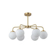 Load image into Gallery viewer, LightFixturesUSA - (OpenBox) Brass 6 - Light Milky White Globe Round Chandelier - Chandelier - 6 - Lt - Brass