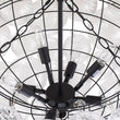 Load image into Gallery viewer, LightFixturesUSA - (OpenBox) Brass Cluster Ribbed Glass Globe Bubble Chandelier - Chandelier - 3 - Lt - Black