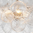 Load image into Gallery viewer, LightFixturesUSA - (OpenBox) Brass Cluster Ribbed Glass Globe Bubble Chandelier - Chandelier - 3 - Lt - Black