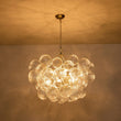 Load image into Gallery viewer, LightFixturesUSA - (OpenBox) Brass Cluster Ribbed Glass Globe Bubble Chandelier - Chandelier - 8 - Lt - Black