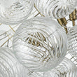Load image into Gallery viewer, LightFixturesUSA - (OpenBox) Brass Cluster Ribbed Glass Globe Bubble Chandelier - Chandelier - 8 - Lt - Nickel