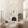 Load image into Gallery viewer, LightFixturesUSA - (OpenBox) Brass Cluster Ribbed Glass Globe Bubble Chandelier - Chandelier - 8 - Lt - Nickel